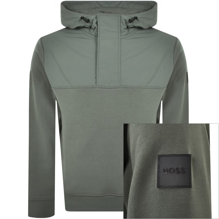 BOSS Zetwillnylon2 Hoodie Grey